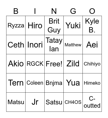 maismf bingo Card