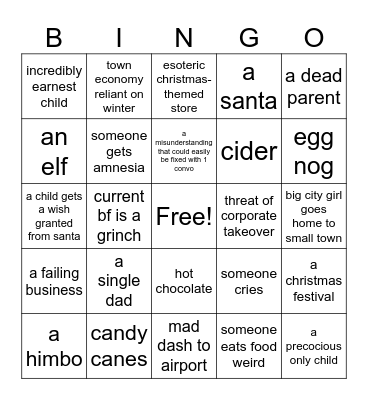 Wintermark Bingo Card