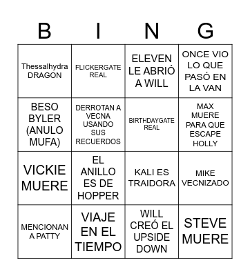 S5 Bingo Card
