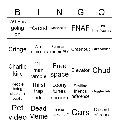 IG Bingo Card
