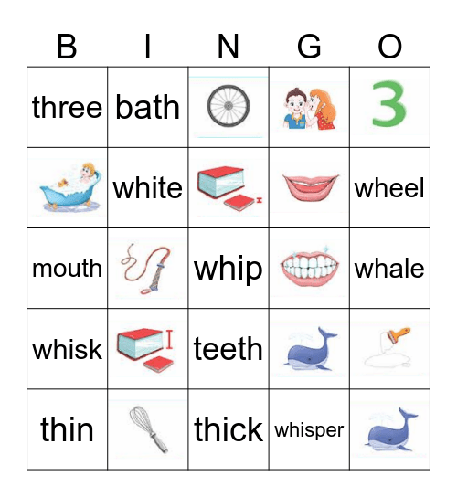 Phonics Bingo Card