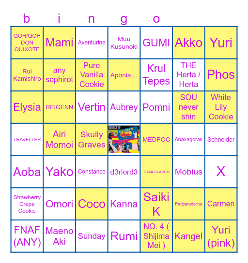sylviicard I Bingo Card