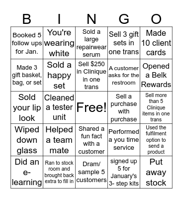 Clingo Bingo Card