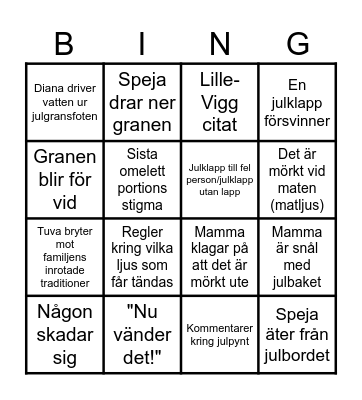 JulBingo 2025 Bingo Card