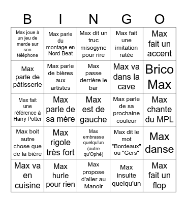 Super Bingo Max Bingo Card