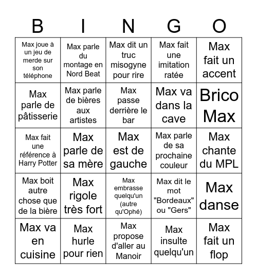 Super Bingo Max Bingo Card