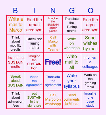 The 2025 SUSTAIN Bingo Card