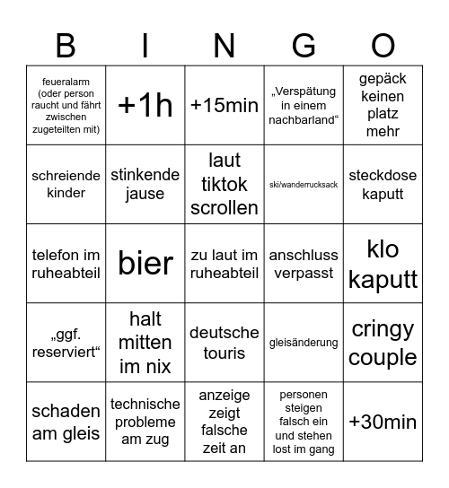 öbb bingo Card