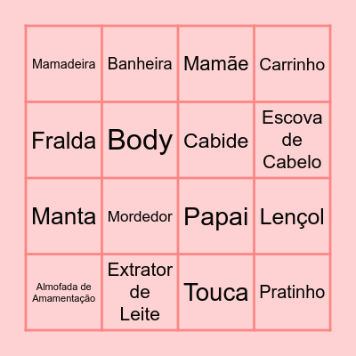 Bingo da Clarice Bingo Card
