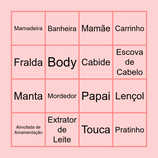 Bingo da Clarice Bingo Card