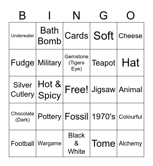 Chistmas Bingo Card
