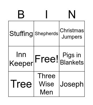 Christmas Bingo Card