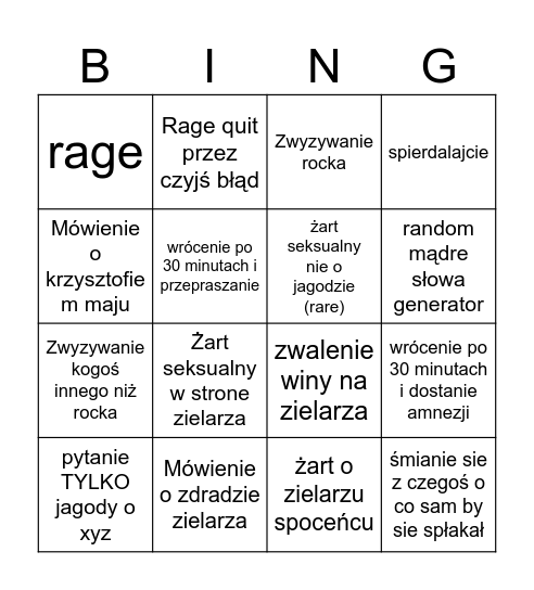 Bravo bingo Card