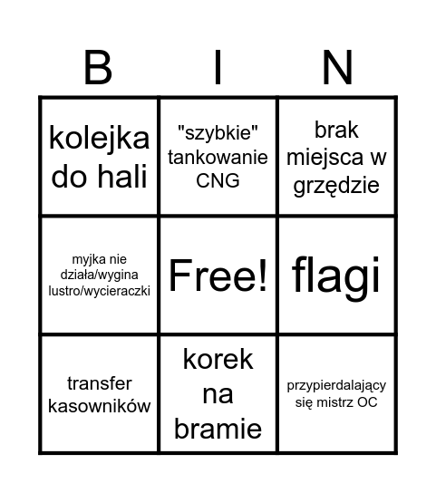 OC Bingo Card