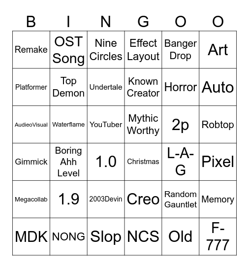 SENT TAB BINGEEEER Bingo Card