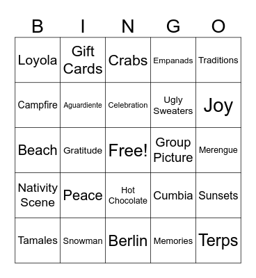 Aventureros Bingo 2025 Bingo Card