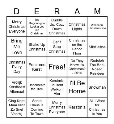 Kerst! Bingo Card