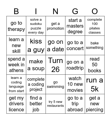 2026 BINGO Card