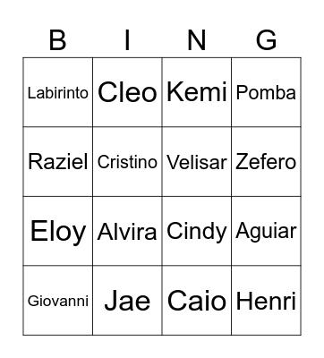 Hexatombyr Bingo Card