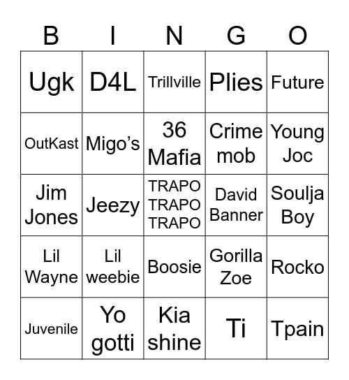TRAPO Bingo Card