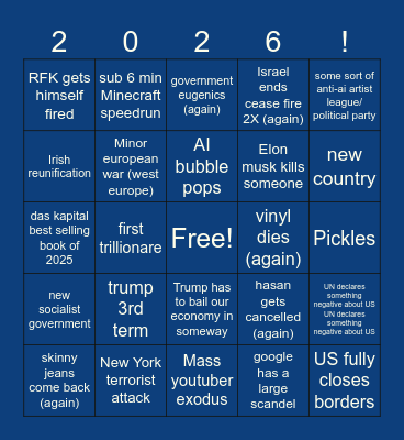 2026 BINGO Card