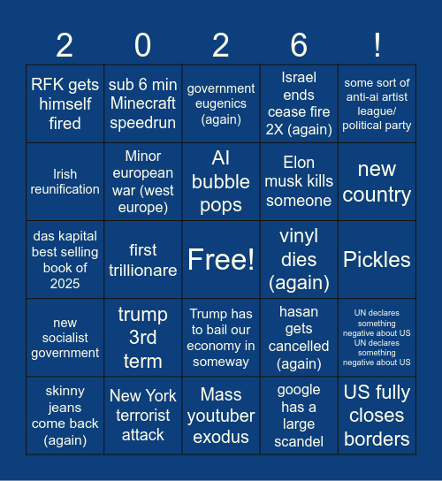 2026 BINGO Card