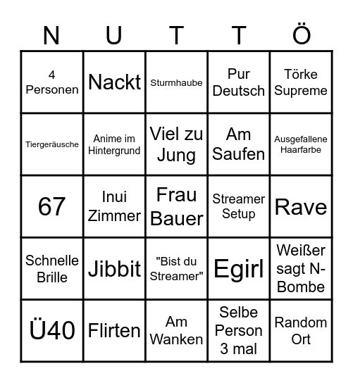 Ome Bingo Card