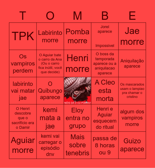 hexatombe bingo Card