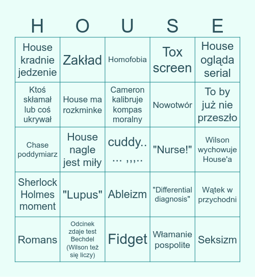 Dr Freak Bingo Card
