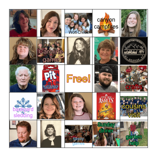 Condie Bingo! Bingo Card