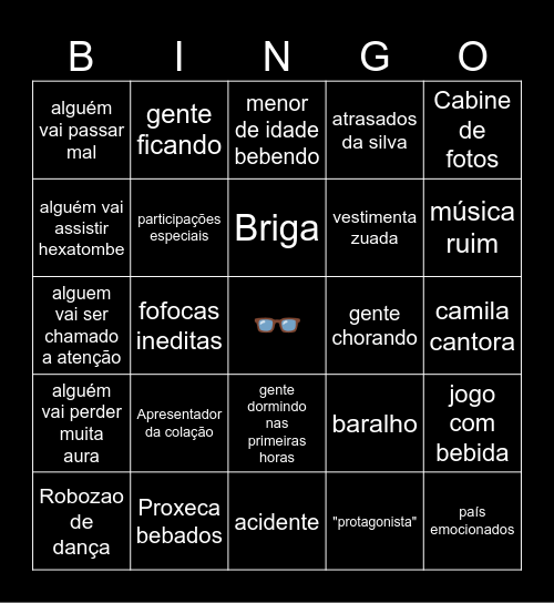 BINGO BAILE LICEU Bingo Card