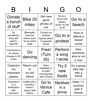 2026 Bingo Card