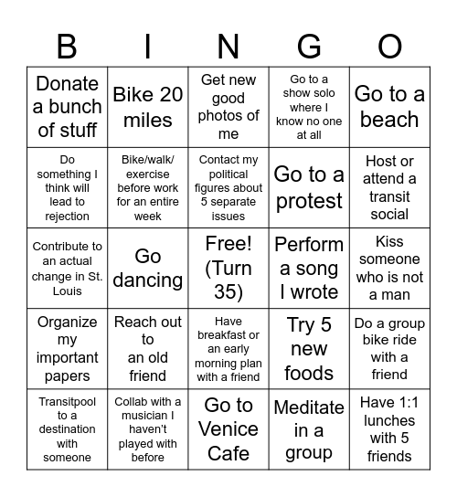 2026 Bingo Card