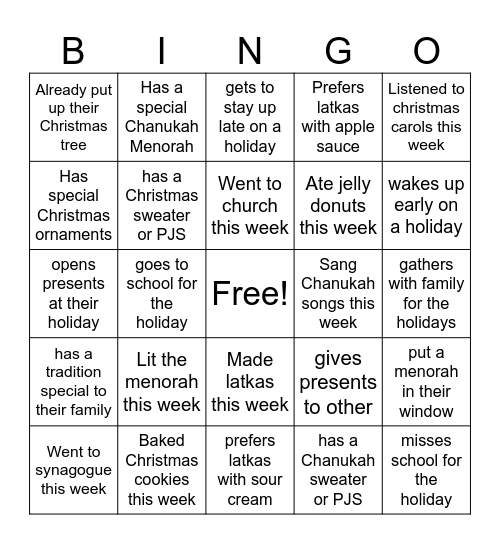 Find Someone Who... Bingo Card