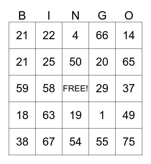 FAMILY DAY Bingo Card