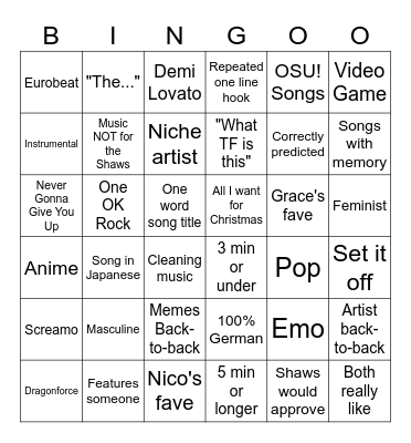 Road trip! Bingo Card