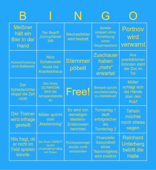 Masters-Bingo 2026 Bingo Card