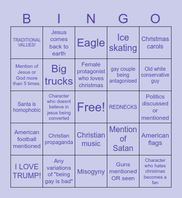 I AM NOT WOKE Bingo Card