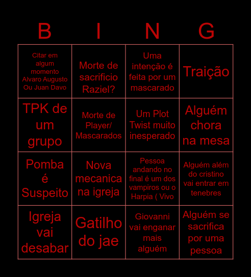 Hexatombe ep9 Bingo Card