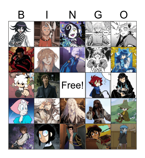 Fav Character Bingo Card