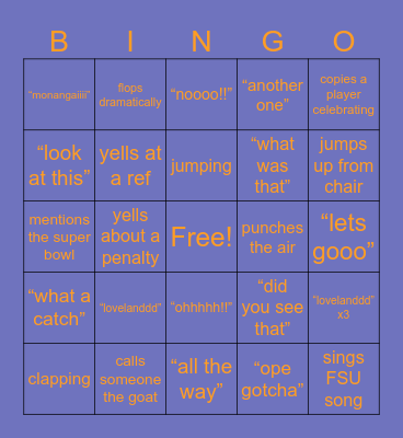 mason watching the bears Bingo Card