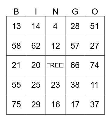 FAMILY DAY Bingo Card