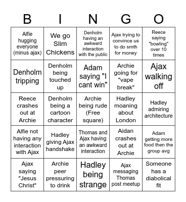 3rd meetup secret bingo Card