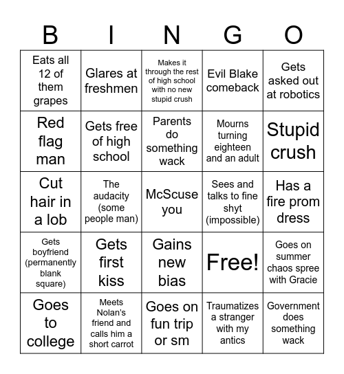2026 Bingo Chaos Bingo Card