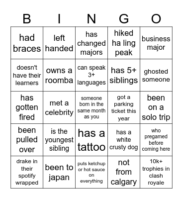 xmas party! Bingo Card