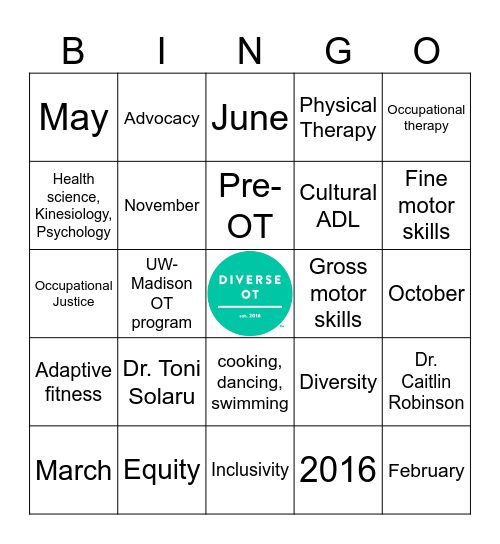 Diverse-OT Bingo Card