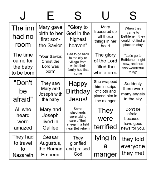 Christmas Bingo Palooza Bingo Card