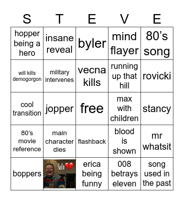 stranger things 5 vol 2 Bingo Card