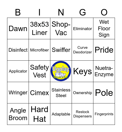 Ugplay Services Inc. Bingo Card