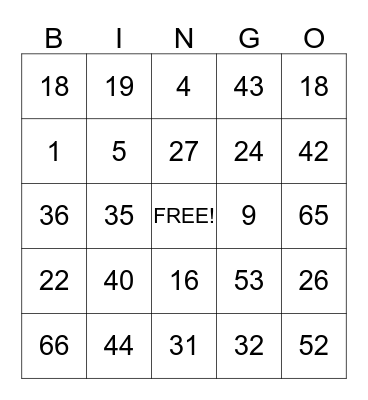 FAMILY DAY Bingo Card